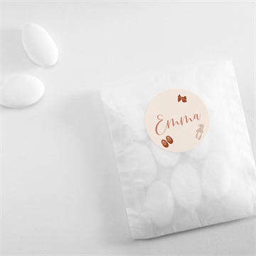 Sticker Geburt rosa kleidchen - Vue 4