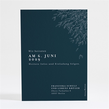 Save the Date Karte königsblau - Vue 2