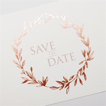 Save the Date Karte goldene weide - kupfer - Vue 3