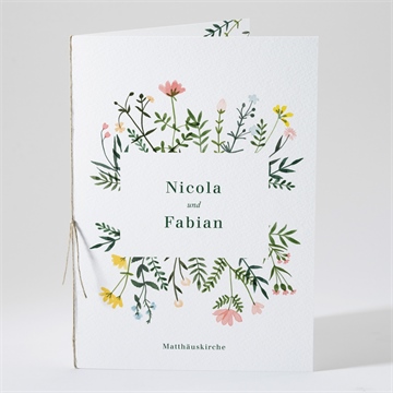Kirchenheft Hochzeit wilde blumen