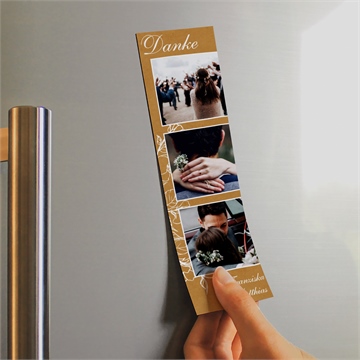 Dankeskarte Hochzeit weiße blüten - magnet 2 - Vue 2