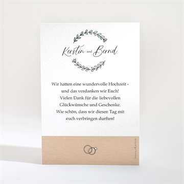 Dankeskarte Hochzeit wir beide - Vue 2