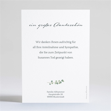Trauerdanksagung gedenken - silber - Vue 4