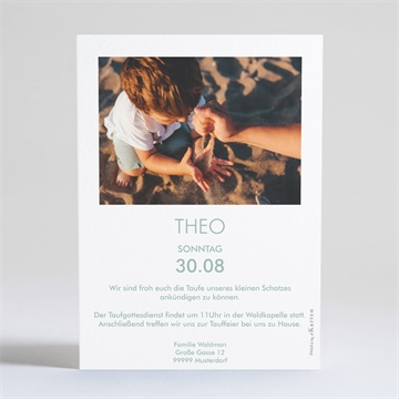 Einladung Taufe silbernes kreuz - silber - Vue 3