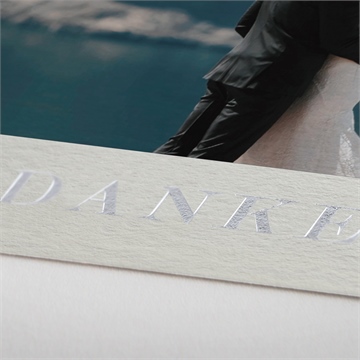 Dankeskarte Hochzeit blühender zweig - silber - Vue 2