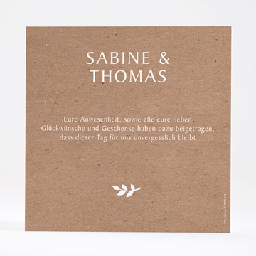 Dankeskarte Hochzeit power of love - gold - Vue 3