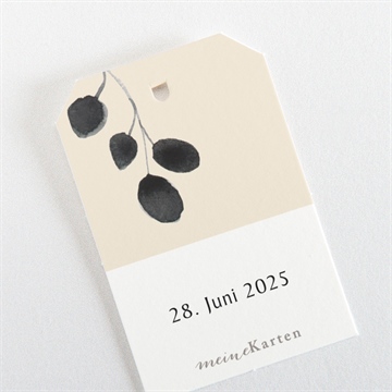 Geschenkanhänger Hochzeit aquarell in schwarz - Vue 3