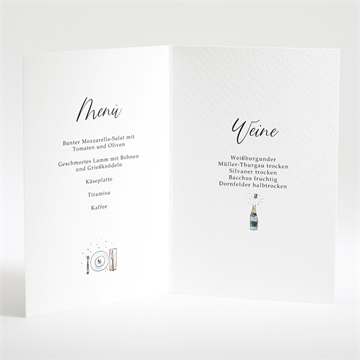 Menükarte Hochzeit wir beide - Vue 2