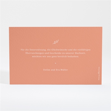 Dankeskarte Hochzeit exzentrik - gold - Vue 4