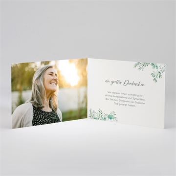 Trauerdanksagung schicksal - klappkarte - Vue 2