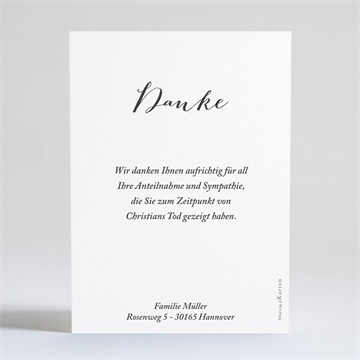 Trauerdanksagung einfache eleganz - silber - Vue 4