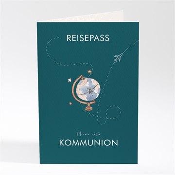 Einladung Kommunion reisepass zur kommunion