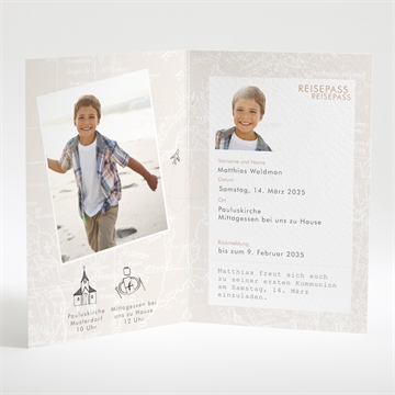 Einladung Kommunion reisepass zur kommunion - Vue 2