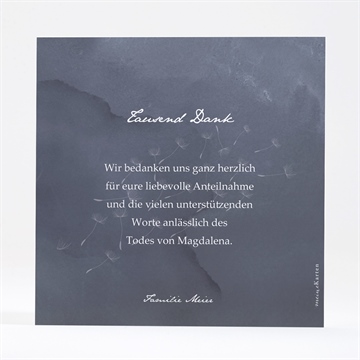 Trauerdanksagung besinnung - silber quadrat - vue 3