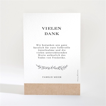 Trauerdanksagung kraftschöpfen - hochkant - vue 2