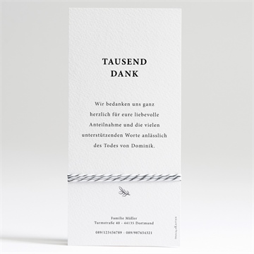 Trauerdanksagung sein roman - kordel - vue 2