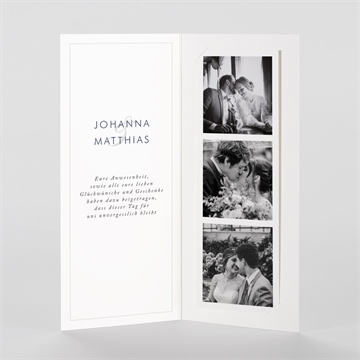 Dankeskarte Hochzeit blühender zweig - fotostreifen - Vue 2