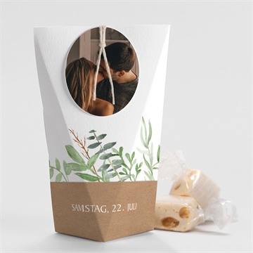 Geschenkbox Hochzeit zierliches laub - schachtel