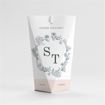 Geschenkbox Hochzeit blumenkranz - schachtel - Vue 4