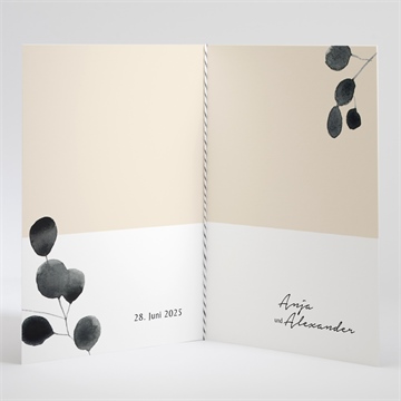 Kirchenheft Hochzeit aquarell in schwarz - Vue 3