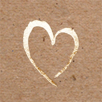 Save the Date Karte power of love - gold - Vue 2