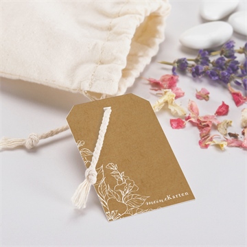 Geschenkbeutel Hochzeit weiße blüten - Vue 2