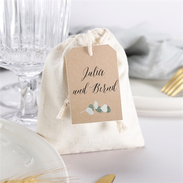 Geschenkbeutel Hochzeit eukalyptus rustikal - Vue 3