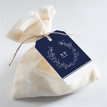 Geschenkanhänger Hochzeit schick in blau - Vue 2