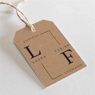 Geschenkanhänger Hochzeit verbunden