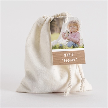 Geschenkbeutel Taufe foto auf kraftpapier