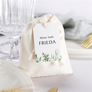 Geschenkbeutel Taufe kraftpapier und pflanzenmotiv - Vue 3