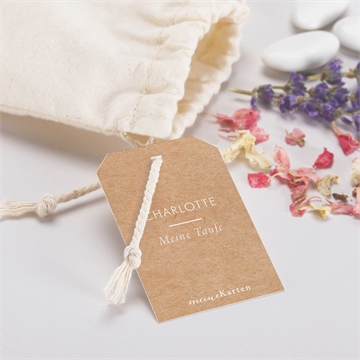 Geschenkbeutel Taufe veredelung auf kraft - Vue 2