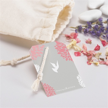 Geschenkbeutel Kommunion taube mit blumen - Vue 2