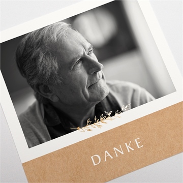 Trauerdanksagung abschiednehmen - gold quadrat - vue 3