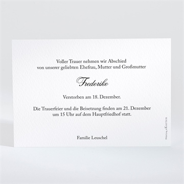 Trauerkarte federleicht - Vue 2