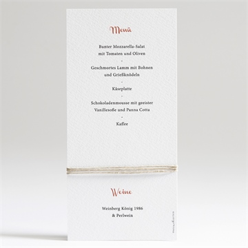 Menükarte Hochzeit herbstblüten - Vue 2