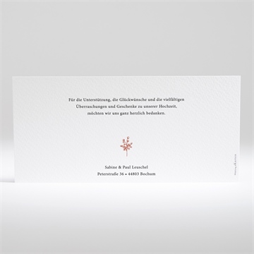 Dankeskarte Hochzeit herbstblüten - Vue 2