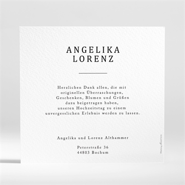 Dankeskarte Hochzeit vor dem objektiv - Vue 2