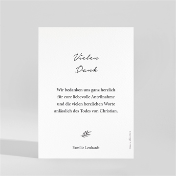 Trauerdanksagung für dich - Vue 2