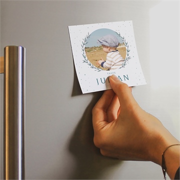 Einladung Taufe blätterranke grün magnet - Vue 2