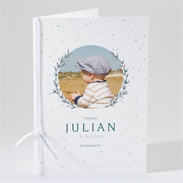 Kirchenheft Taufe blätterranke grün