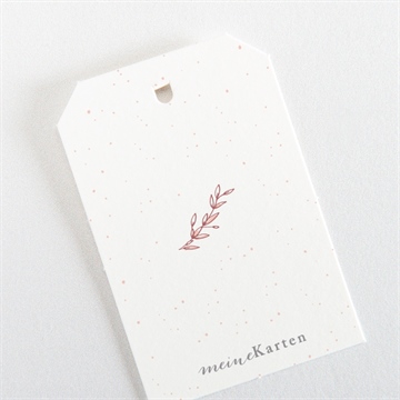 Geschenkanhänger Taufe blätterranke rosa - Vue 3