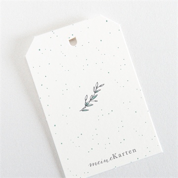 Geschenkanhänger Taufe blätterranke grün - Vue 3