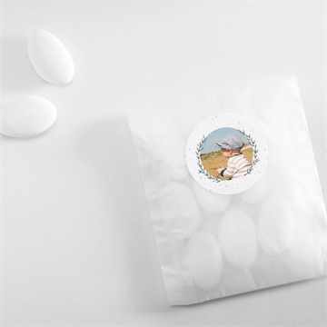 Aufkleber Taufe blätterranke grün - Vue 4