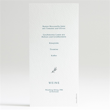 Menükarte Taufe blätterranke - Vue 2