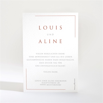 Dankeskarte Hochzeit lovestory - Vue 2