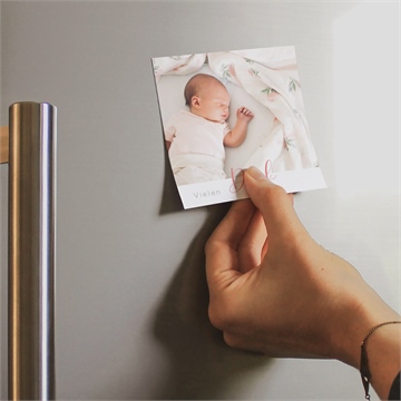 Dankeskarte Geburt hübsches mosaik - magnet - Vue 2