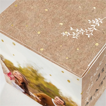 Geschenkbox Hochzeit zurück zur natur - gold - Vue 2
