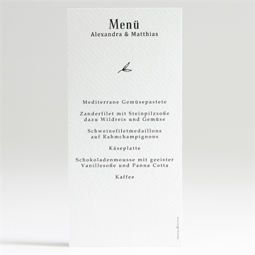 Menükarte Hochzeit romanze - Vue 2