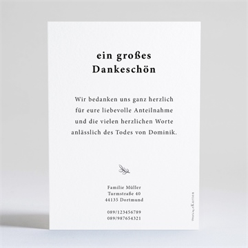 Trauerdanksagung sein roman - silber hochkant - Vue 4